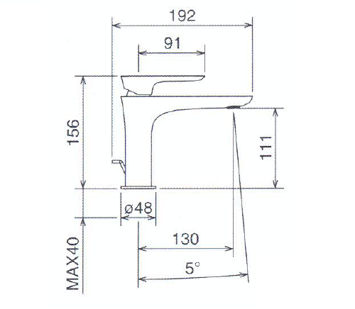 disegno tecnico latorre laghi lavabo